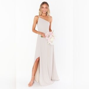 $198 SHOW ME YOUR MUMU Shannon One Shoulder Dress in Show Me the Ring Cr…